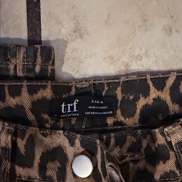 Zara Animal Print Denim - Picture 2 of 4